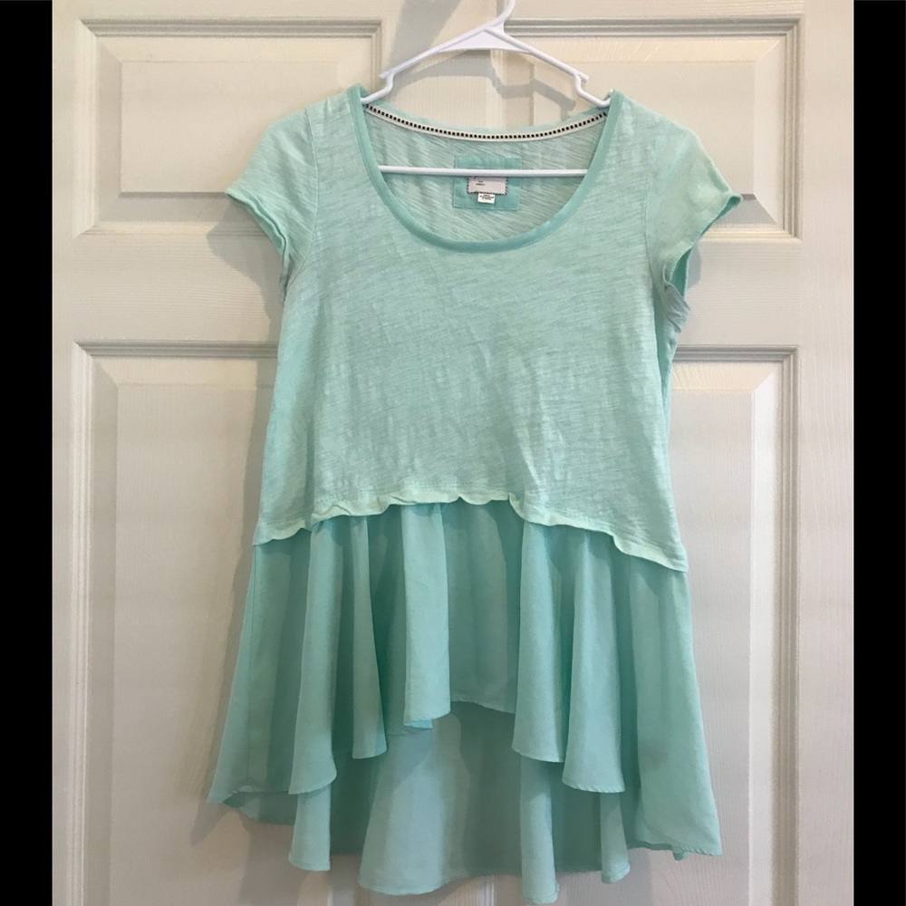 ANTHROPOLOGIE/POSTAGE STAMP short sleeve top